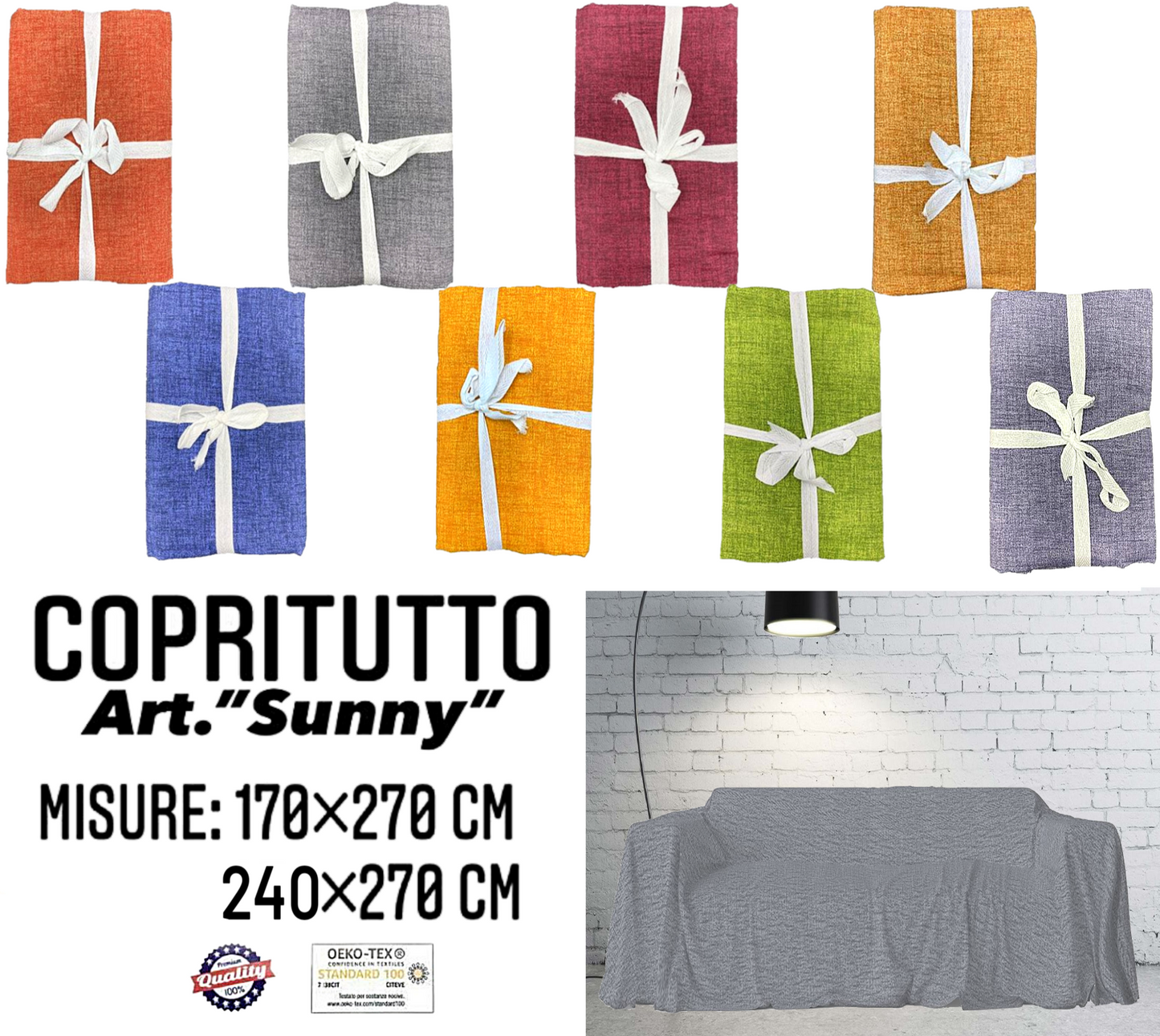 Telo Arredo Copritutto Tinta Unita
