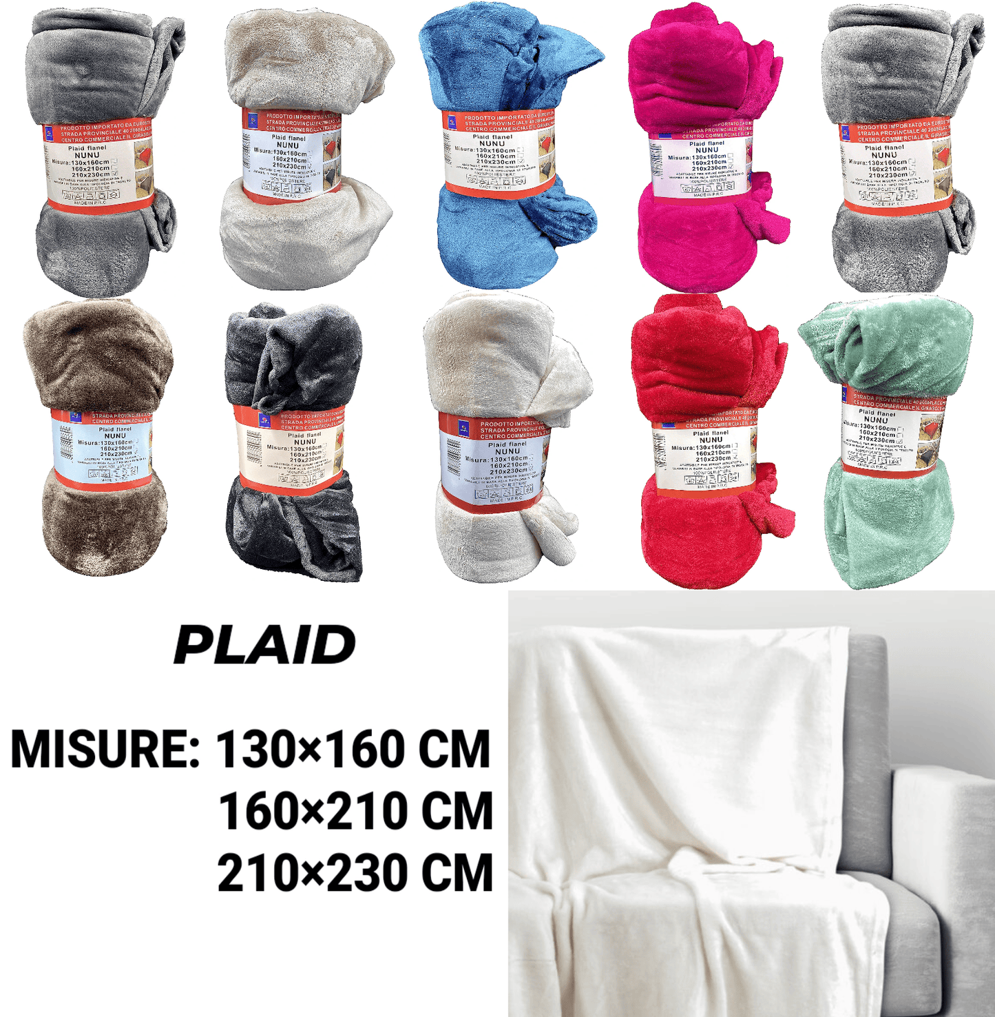 Coperta Plaid in Pile