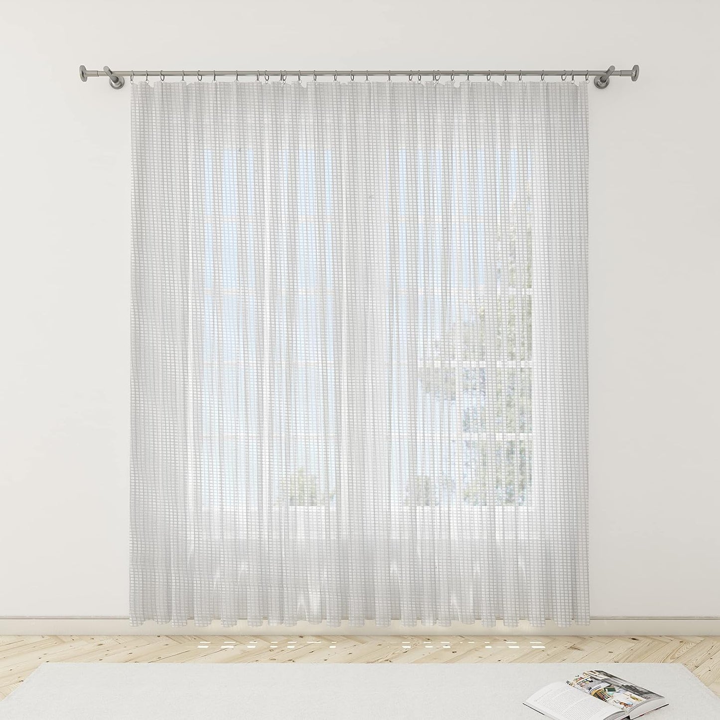 Tenda Zanzariera con Frange (Anelli Inclusi) (150×250 CM)