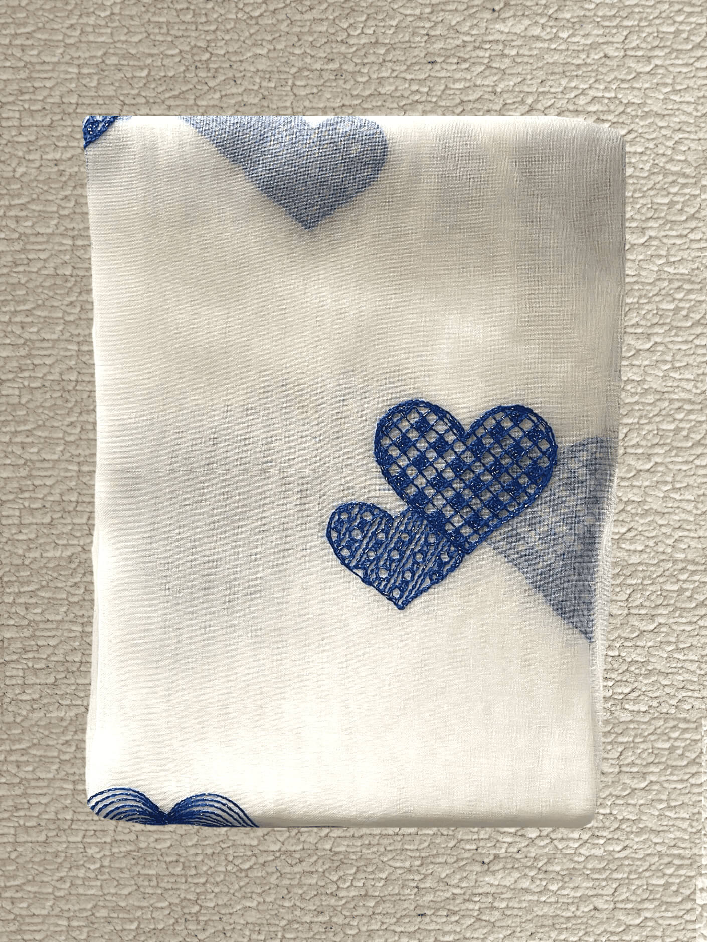 Tenda da Interno ad Anelli con Fantasia con Cuori 140×280cm