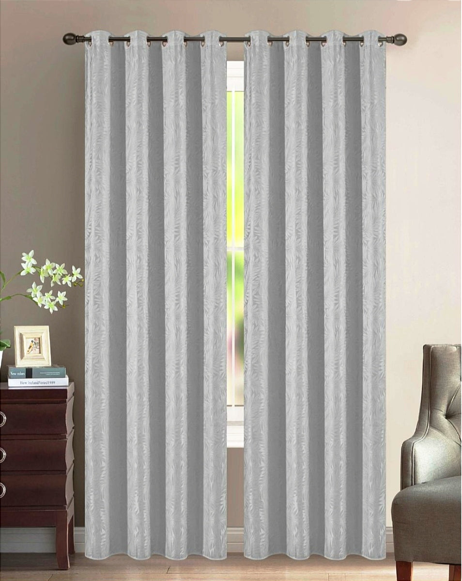 Tenda da Interno ad Anelli Coprente con Fantasia a Foglie di Felce 140×280cm