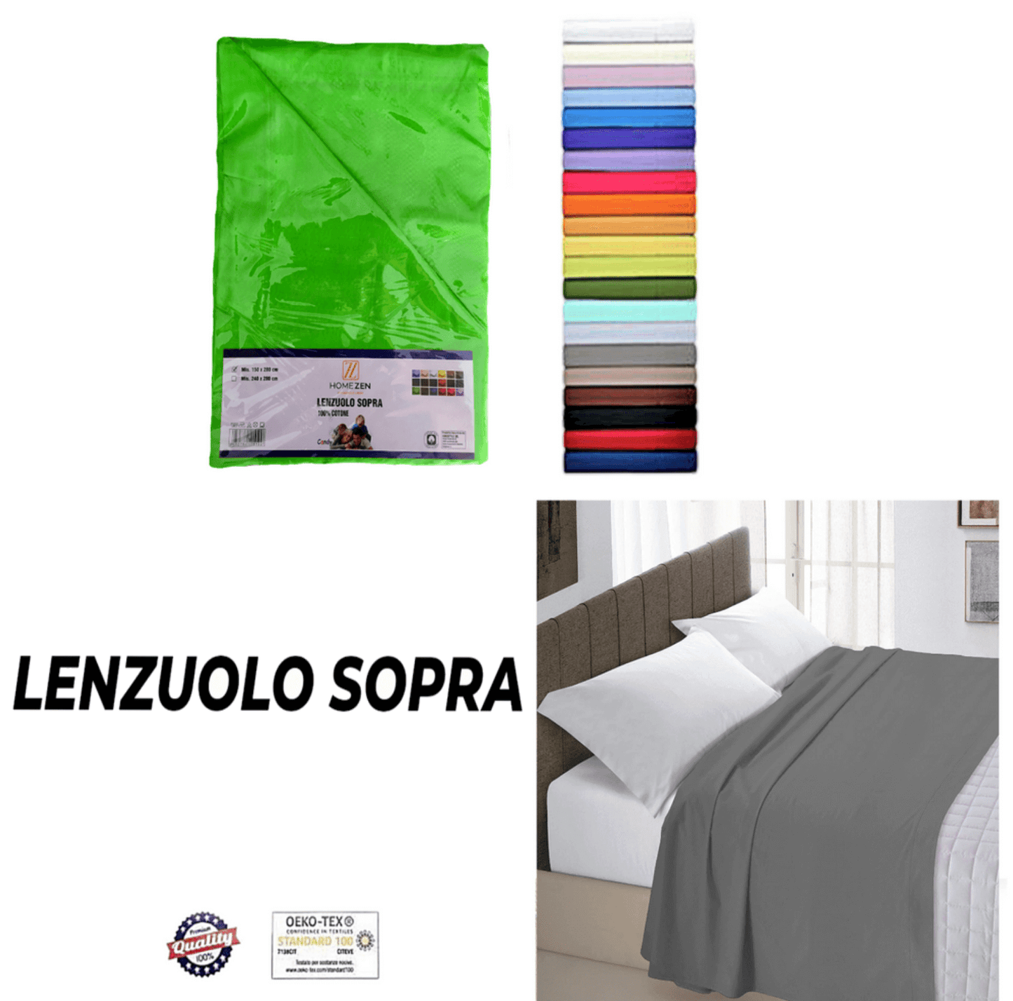 Lenzuolo Sopra in Puro Cotone