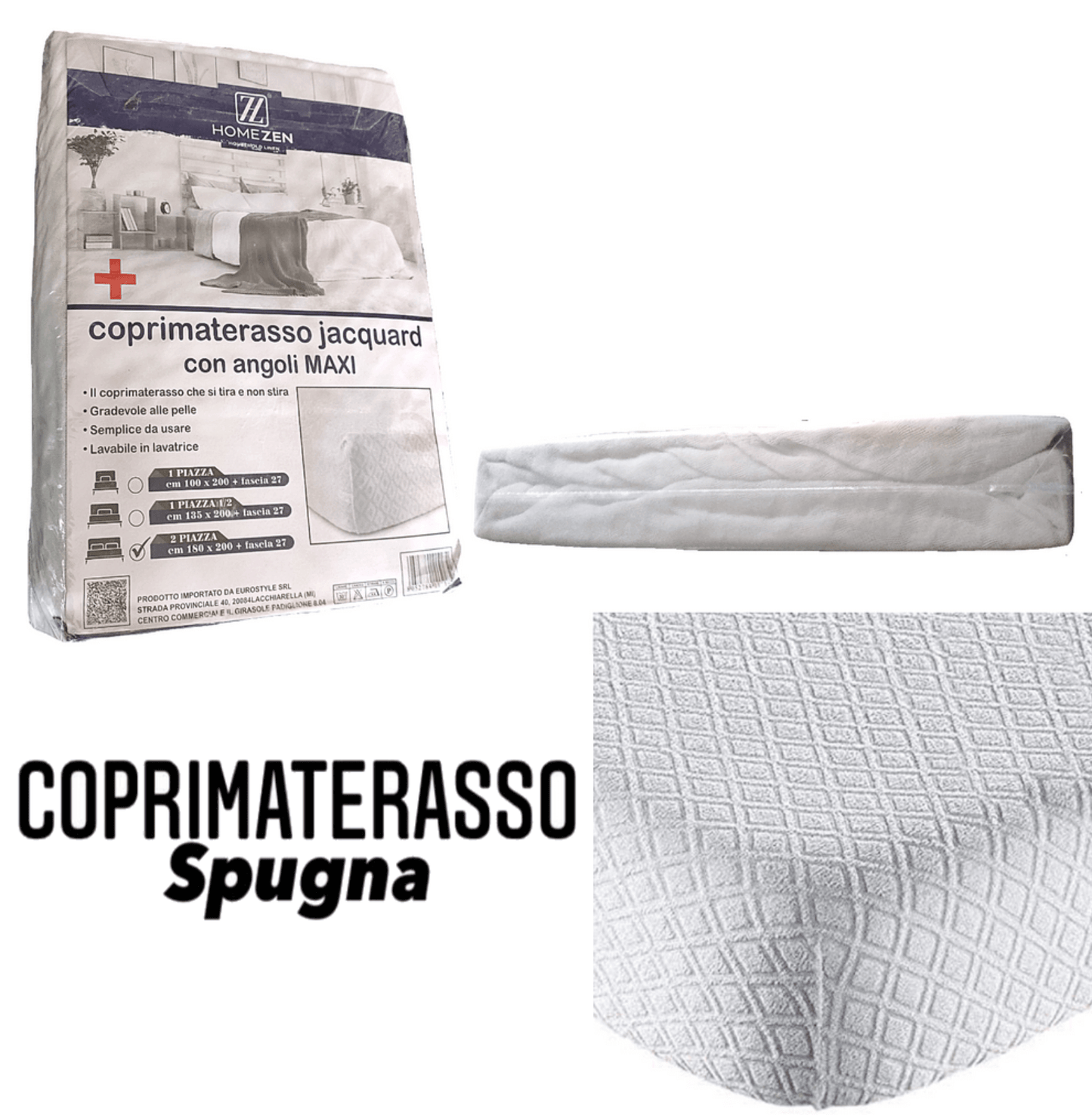 Coprimaterasso Con Angoli In Spugna Elasticizzata