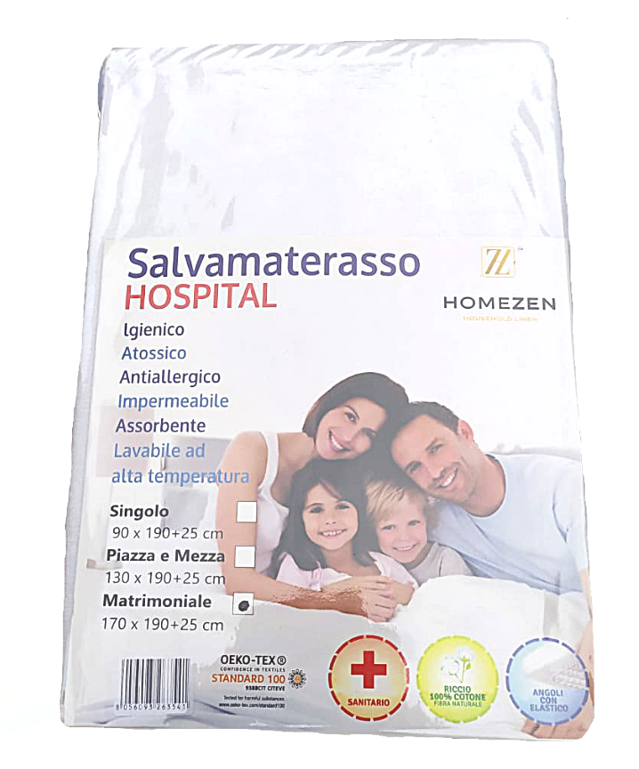 Coprimaterasso Con Angoli Sanitario Idrorepellente