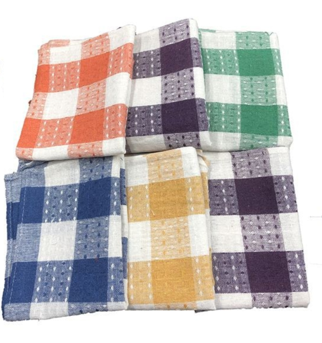 Set da 6 Strofinacci 100% Cotone Tinto in Filo "145"