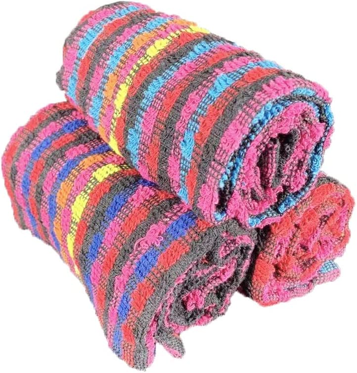 Set da 3 Strofinacci in Spugna 100% Cotone "Supercolor"