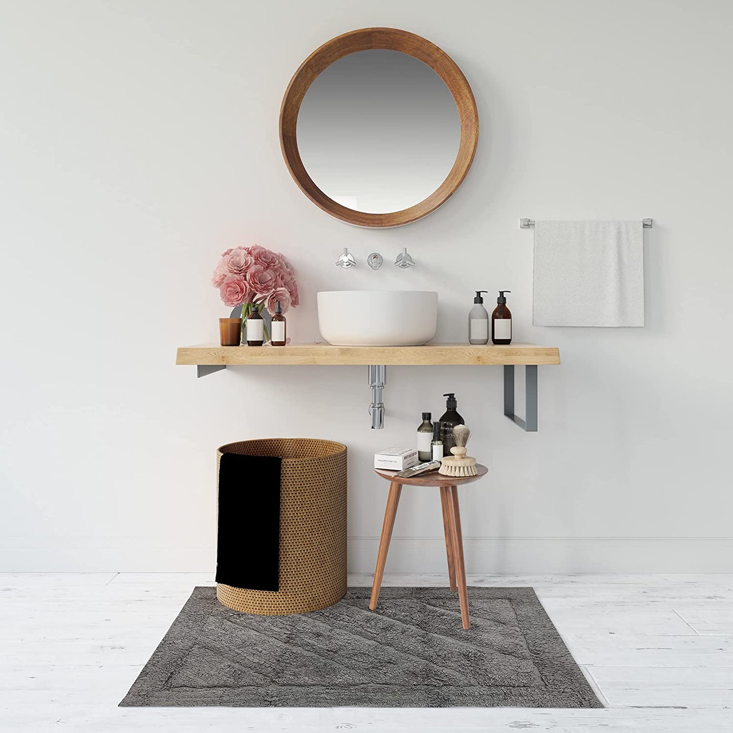 Tappeto Bagno Antiscivolo 100% Cotone (50×80 cm)