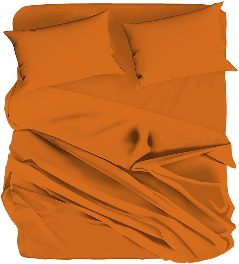 Completo Letto in 100% Cotone Tinta Unita