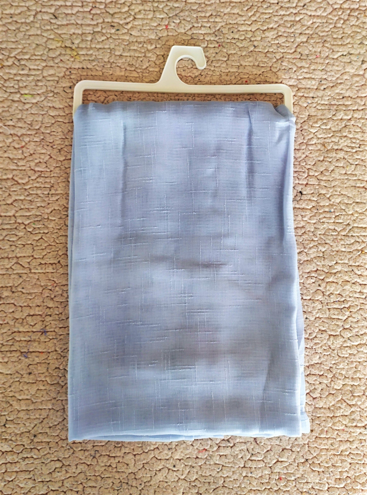 Coppia di Tende Tinta Unita con Trasparenza Effetto Lino