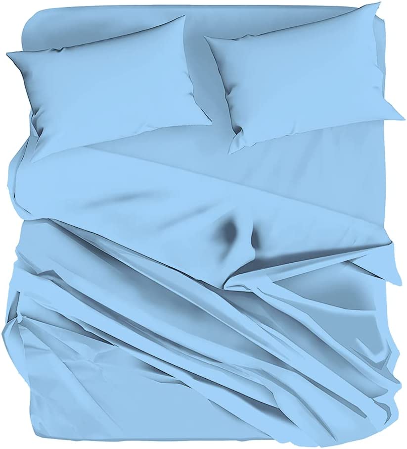 Completo Letto in 100% Cotone Tinta Unita