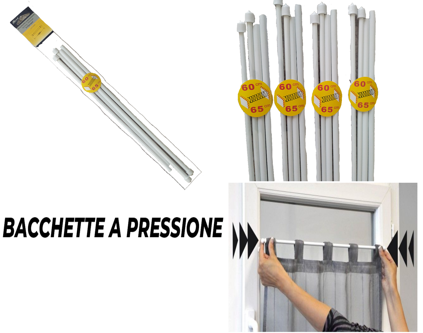 Bacchette a Pressione per Finestra/Portafinestra