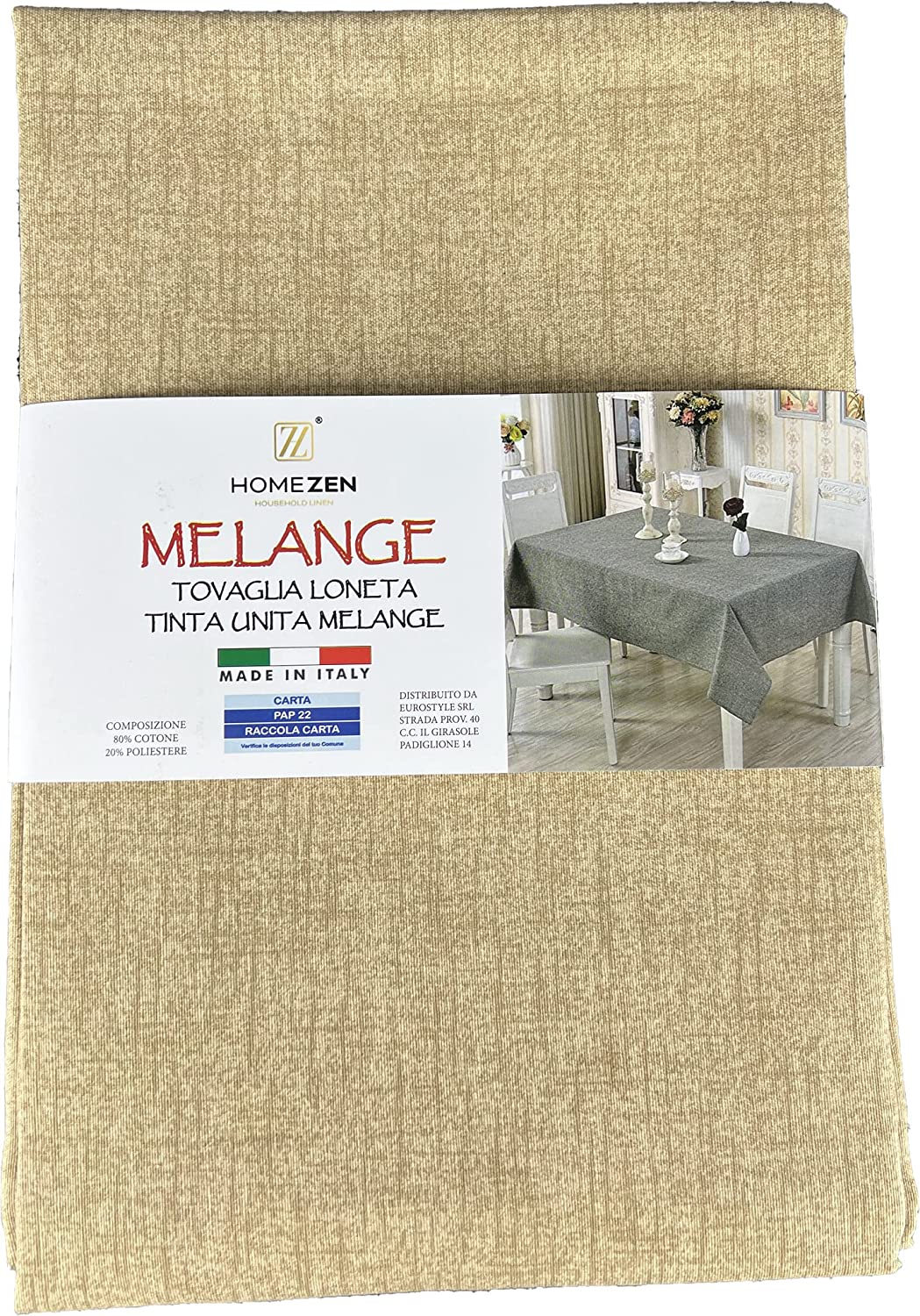 Tovaglia Cotone Tinta Unita Melange