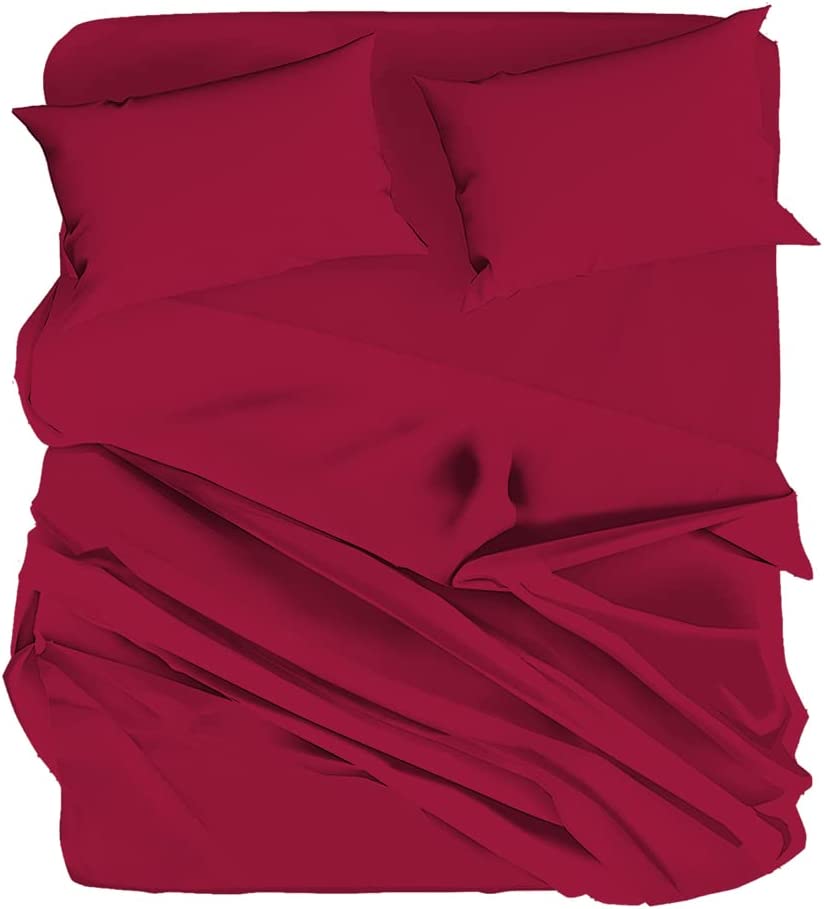 Completo Letto in 100% Cotone Tinta Unita