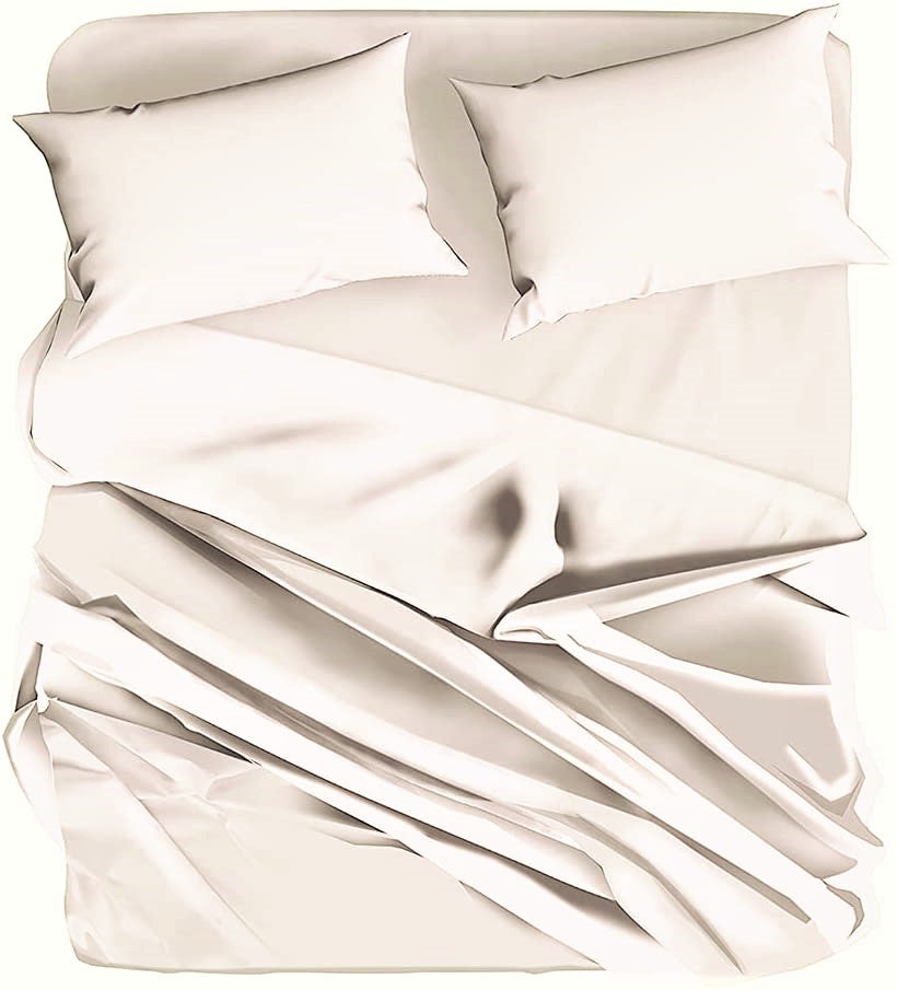Completo Letto in 100% Cotone Tinta Unita