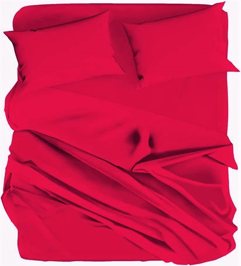 Completo Letto in 100% Cotone Tinta Unita