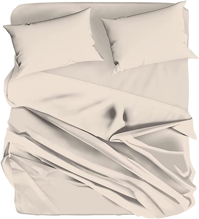 Completo Letto in 100% Cotone Tinta Unita