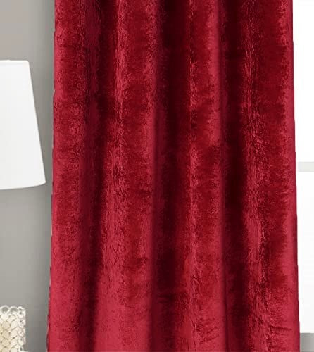 Tenda da Interno ad Anelli in Velluto Tinta Unita 140×280cm