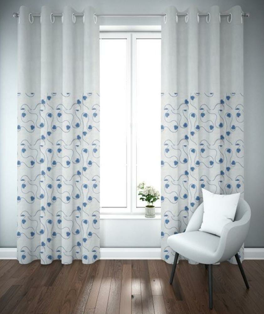 Tenda da Interno ad Anelli con Fantasia con Cuori 140×280cm