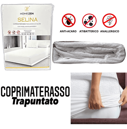 Coprimaterasso Trapuntato Anallergico con Angoli Elastici Traspirante Coprimaterasso Trapuntato Anallergico con Angoli Elastici Traspirante
